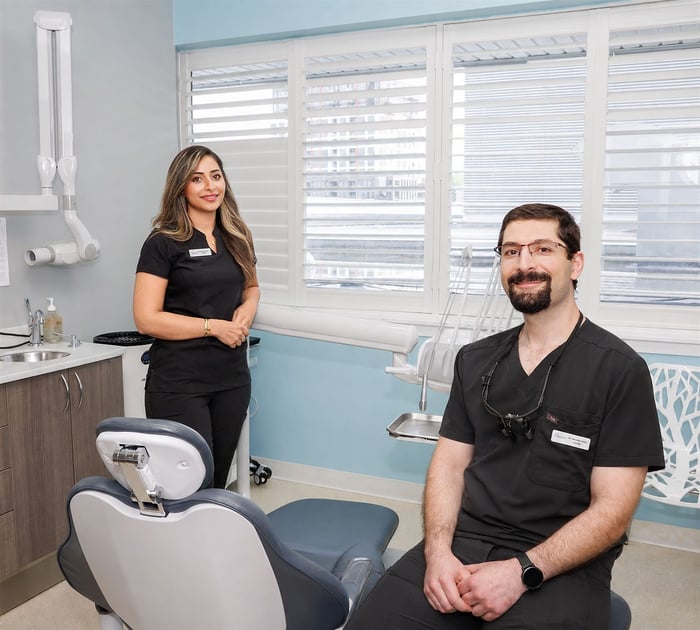 Dr. Israa and Dr. Mustafa Alani at Westmount Dental clinic